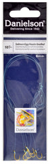 Danielson hook snelled egg size 10 for fast rigging during salmon fishing.