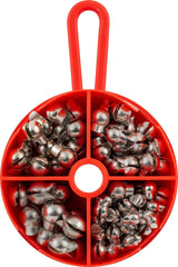 Danielson Sinker Selector kit with removable split-shot sinkers ready for versatile setups with gentle line grip.