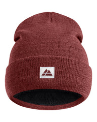 DANISH ENDURANCE Fisherman Beanie red close-up shows cozy knit texture and warmth