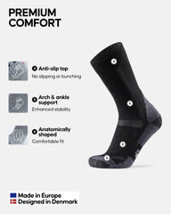 Danish Endurance winter-socks anti-blister cushioning protecting feet on long hikes.