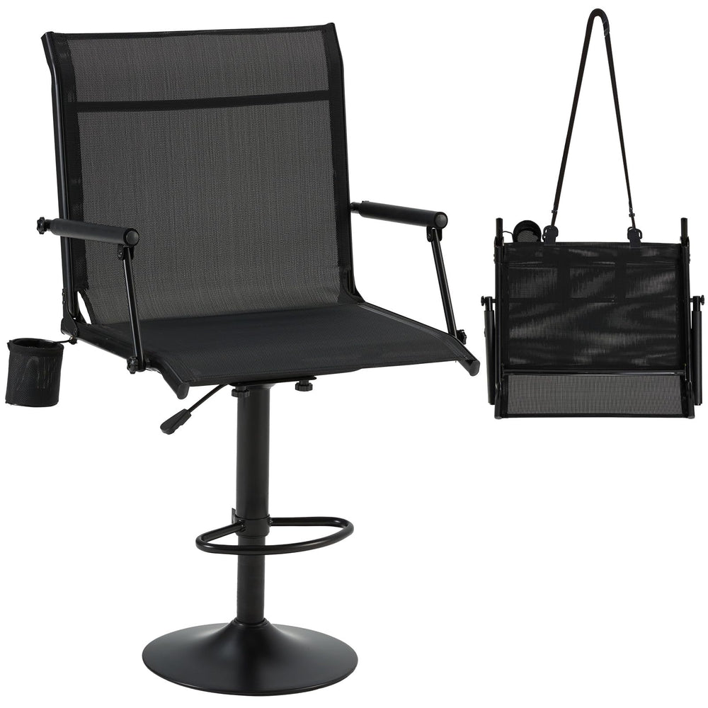 Danrelax tall hunting bar chair with 360° swivel for silent blinds movement.