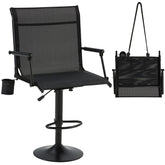 Danrelax tall hunting bar chair with 360° swivel for silent blinds movement.