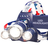 DanForce headlamp with USB-rechargeable battery for reliable camping lighting