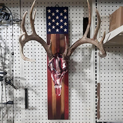 DAOIDE deer antler mounting kit Euro mount plaque on solid wood for trophy display