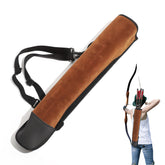 DAPace leather arrow quiver 20-inch showcasing spacious 36-arrow capacity for field practice.