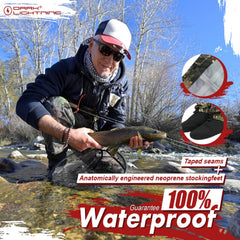 Dark Lightning breathable insulated chest waders camo fit for all-day comfort