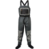 Dark Lightning breathable insulated chest waders front view for all-season fishing and comfort