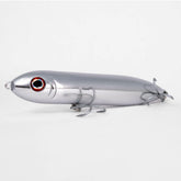Dark Matter Astro Spook chrome 7-inch lure with large 3D eyes for big bass.