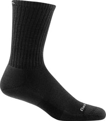 Darn Tough Standard Light Cushion Crew socks in black hero image highlighting rugged daily durability.