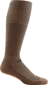Darn Tough T3005 mid-calf cushion sock front view in coyote brown for all-day comfort.