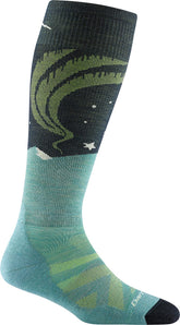 Darn Tough Vermont Aurora OTC sock top view shows durable construction for long-lasting comfort