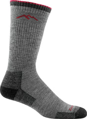 Darn Tough Vermont men's hiker sock 1403 charcoal midweight cushion for all-day comfort.