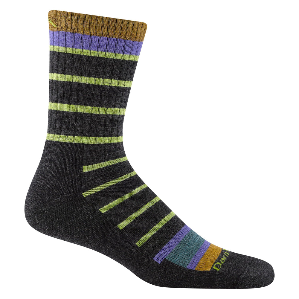 Darn Tough Vermont men's hiking socks merino wool in charcoal offer durable comfort on trails.