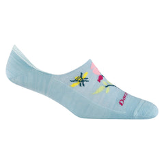 Darn Tough Vermont no show socks for women, Glacier, front view, discreet fit