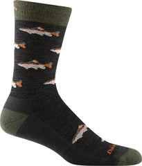 Darn Tough Vermont Spey Fly Crew charcoal sock – lightweight comfort for daily wear.