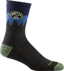 Darn Tough Vermont Style 1956 ATC micro crew midweight sock, blue eclipse front view for all-season comfort.