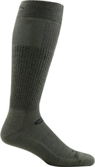 Darn Tough Vermont T3005 mid-calf sock green close-up cushion for all-day comfort.