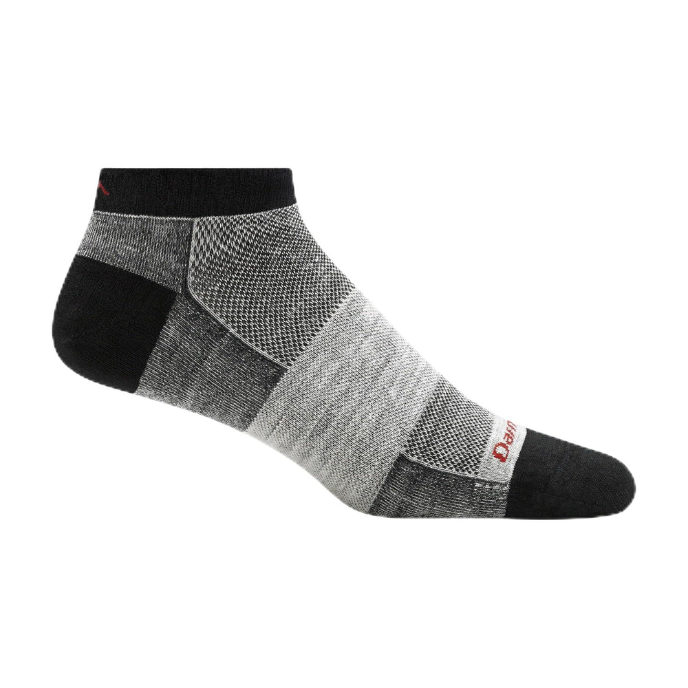 Darn Tough Vermont Ultra Light No Show sock front view in grey charcoal for daily comfort