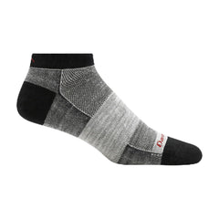 Darn Tough Vermont Ultra Light No Show sock front view in grey charcoal for daily comfort