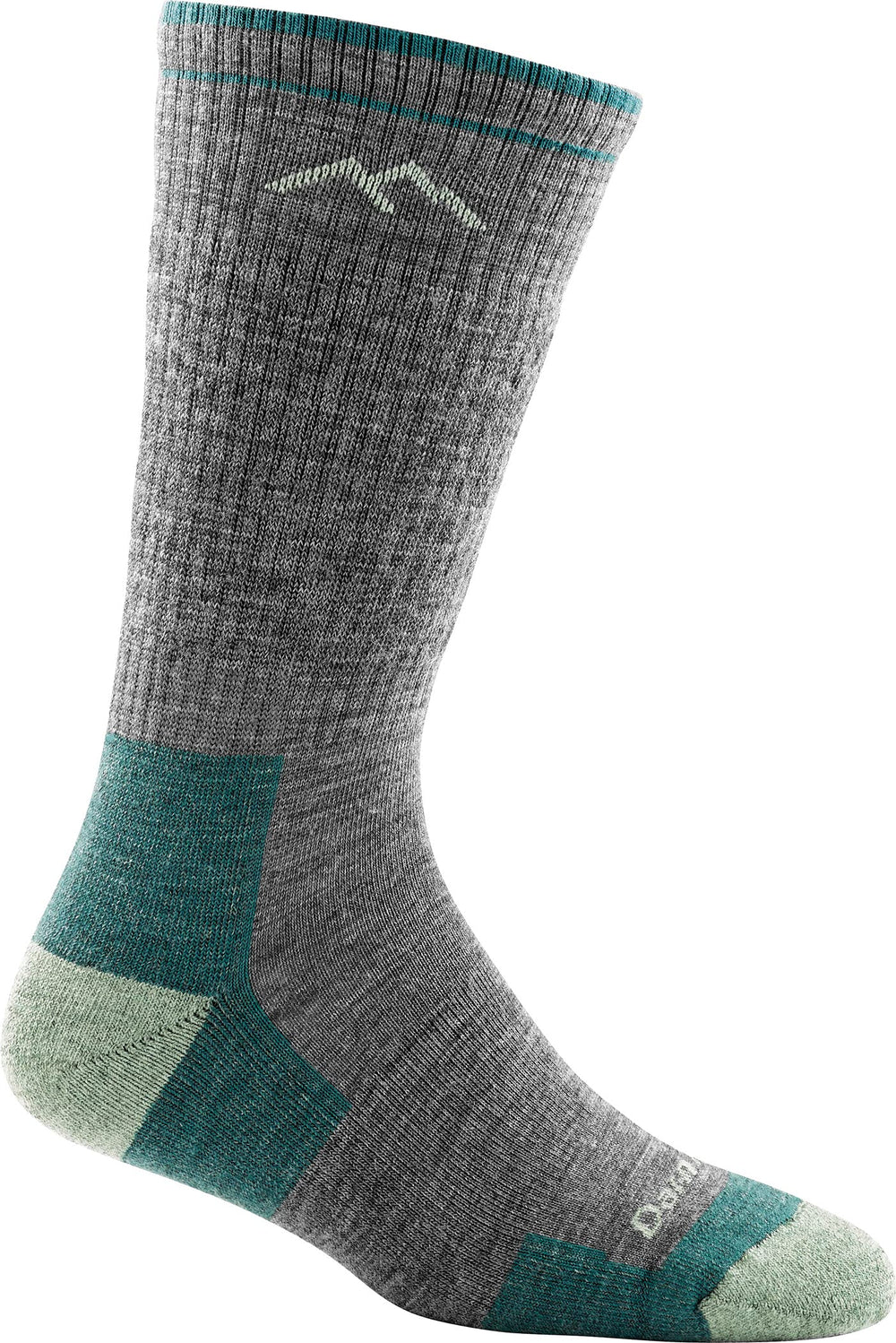 Darn Tough Vermont women's hiker boot midweight sock front view showcases durable cushion ideal for trails.