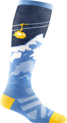 Darn Tough Vermont Yeti OTC Midnight close-up knit highlights premium merino blend for all-day comfort.