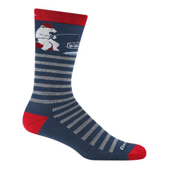 Darn Tough Wild Life crew sock closeup shows rugged comfort for daily wear.