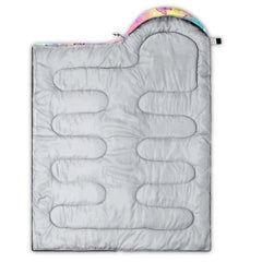Datura Home sleeping bag features a waterproof, durable outer shell for outdoors.