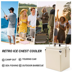 Dazefree retro cooler built-in bottle opener for easy tailgates