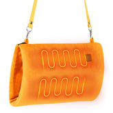 DCQRY heated hand warmer muff closed for palm warmth outdoors.