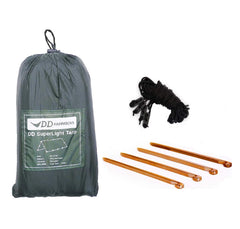 DD Hammocks Superlight Tarp olive green folded compact for backpacking