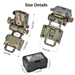DDayuanwei NVG mount compatible with PVS14/15/18 for versatile setups.