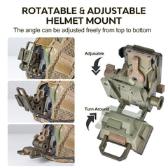 DDayuanwei NVG mount on helmet demonstrates broad ACH/PASGT/MICH compatibility.