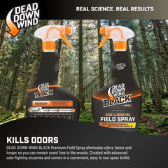DEAD DOWN WIND Black odor elimination on camouflage gear in action