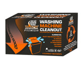 DEAD DOWN WIND Black Premium Unscented Cleanout Pack pour illustrates pre-measured powder for washer odor removal.