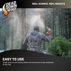 Dead Down Wind Evolve field spray on hunting clothes to stay undetected and odor-free