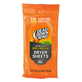 Dead Down Wind Natural Woods dryer sheets for odor elimination on hunting gear