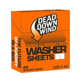 DEAD DOWN WIND unscented sheets packaging for compact odor-control at home or field.