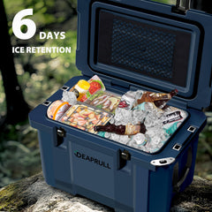 DEAPRULL 60QT cooler with double latches securing cold air