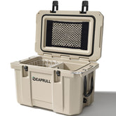 DEAPRULL 60qt hard cooler side view showing ample storage for camping meals