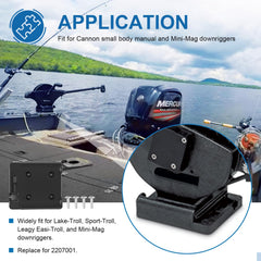 Close-up of locking tab engaging the back edge of the rigger frame