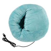 DEARMAMY portable USB heating shoes, front view, quick warmth for cold feet at the desk.