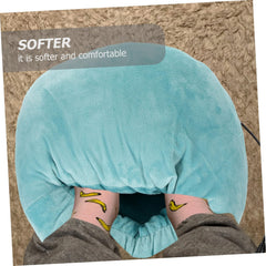 DEARMAMY portable USB heating shoes in use on desk, fast warmth ready when plugged in.