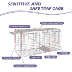 Deblue trap handle zipper cover for safe animal transport