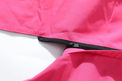 DECKTIN womens rain jacket hooded back view ideal for windy days and hiking