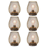 Decorkey 6-pack lanterns offer warm-glow ambiance for outdoor weddings and patio