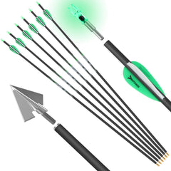 DEEPOWER 31-inch carbon arrow shaft designed for consistent target practice flight