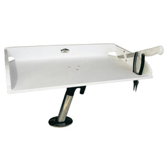 Deep Blue MSK-6 bait table on a boat, stable prep surface for fishing tasks