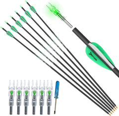 DEEPOWER 31-inch carbon arrows showcasing precise shaft for consistent flight.