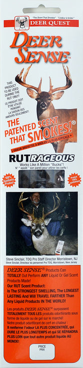 Deer Quest Deer Sense Rutrageous sticks ready for setup and slow burn to attract curious deer.