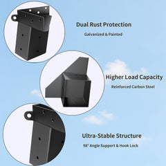 Deer Stand Brackets 4x4 installation scene with screws and wrench